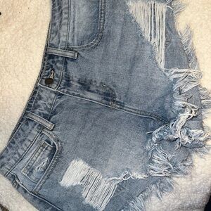 Fashion Nova Light Blue Denim Shorts